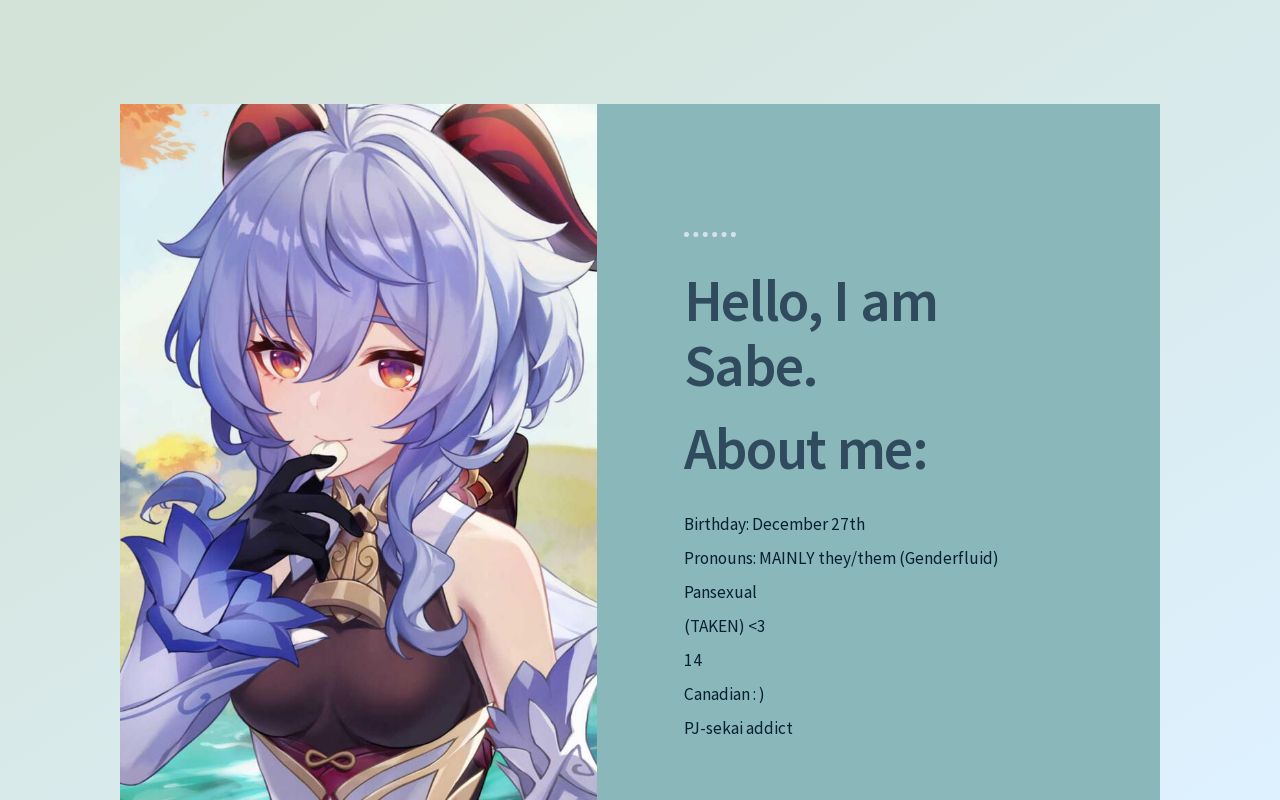 Carrd profile picture for @sabe